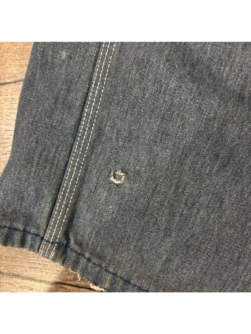 Vintage Big Mac Denim Overalls JC Penney Square Back Gray Blue Cotton Grunge - Picture 7 of 10